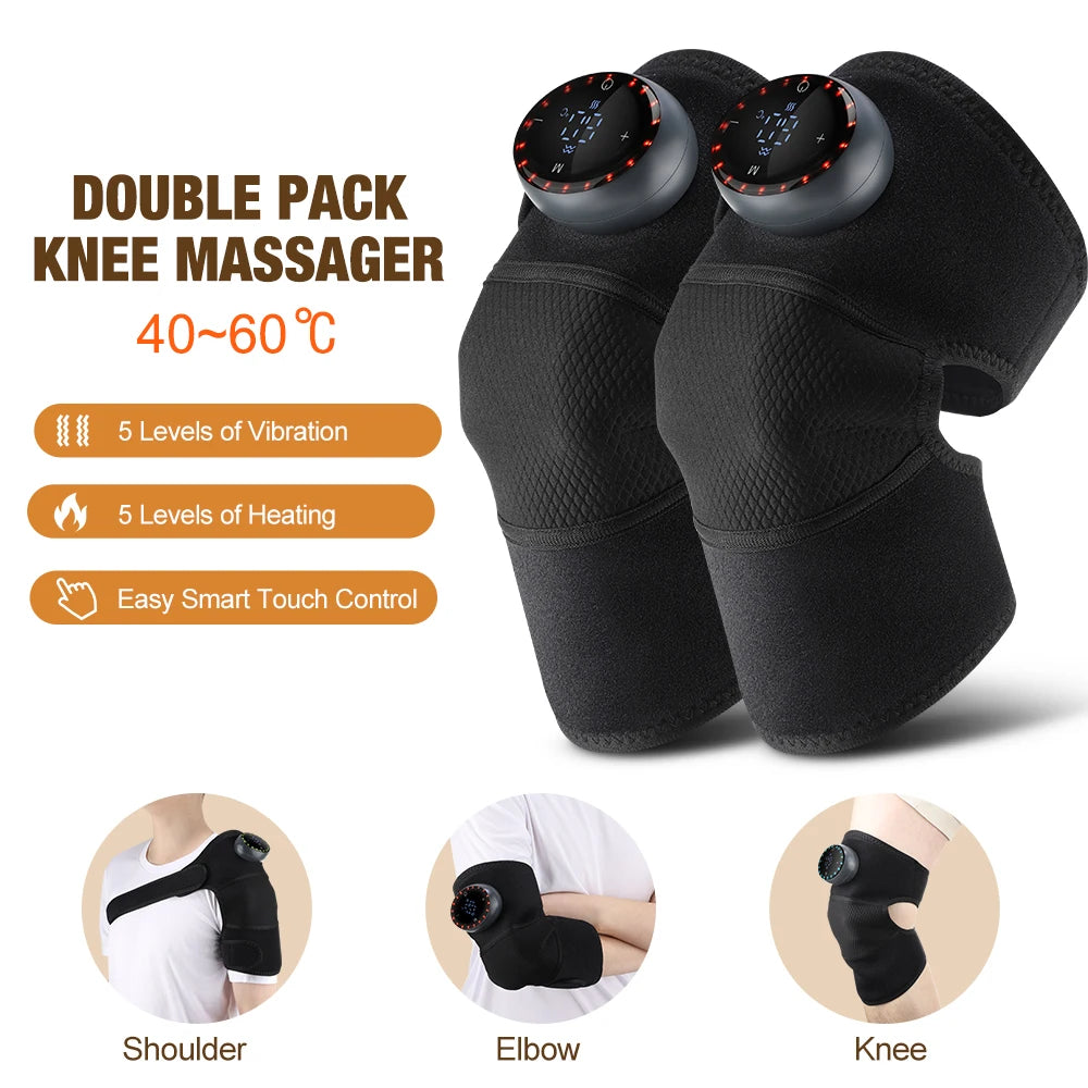 Massageador de Joelho com Calor e Vibração — Recuperação e Conforto Articular