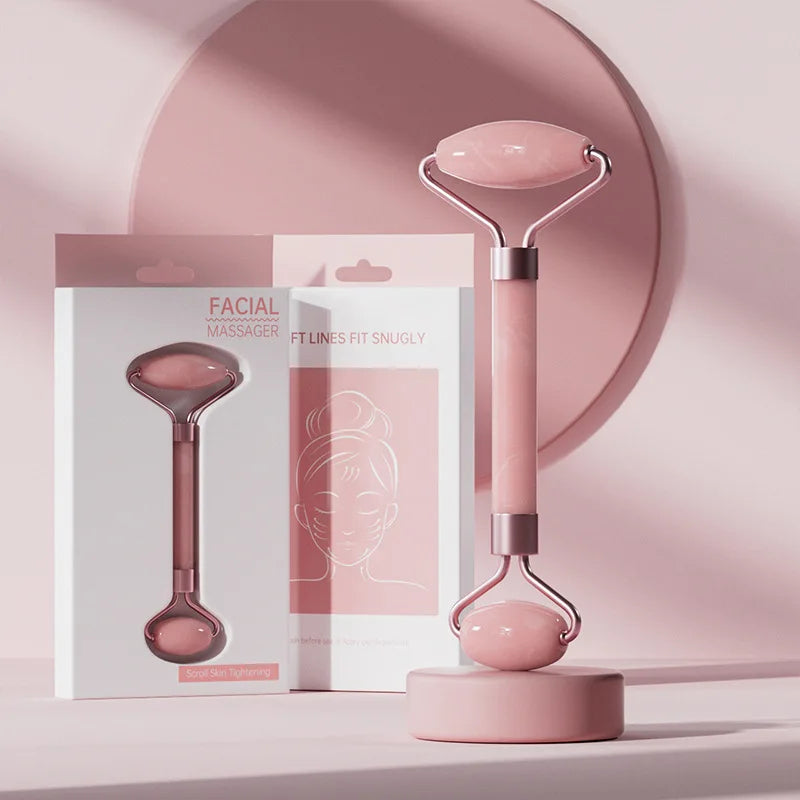 Rolo Massageador Facial e Gua Sha em Resina