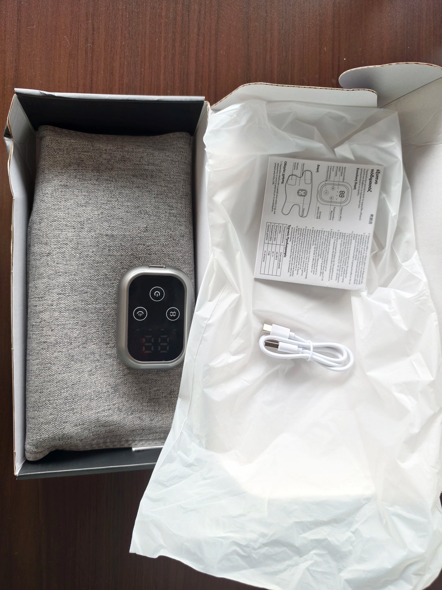 Massageador de Pernas Sem Fios — Compressão por Airbag 3 Velocidades