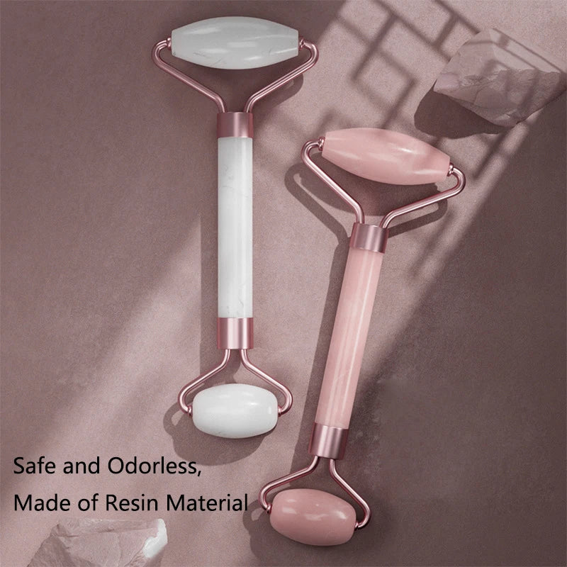 Rolo Massageador Facial e Gua Sha em Resina