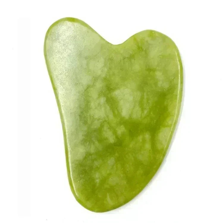 Rolo de Jade Natural e Gua Sha para Rosto e Pescoço