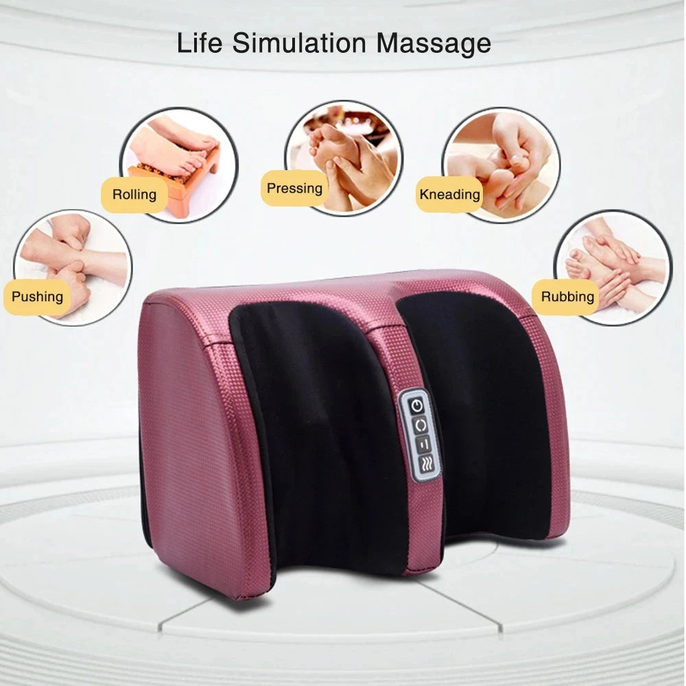 Massageador Shiatsu de Pés com Calor — 12 Bolas 3D e Compressão Térmica