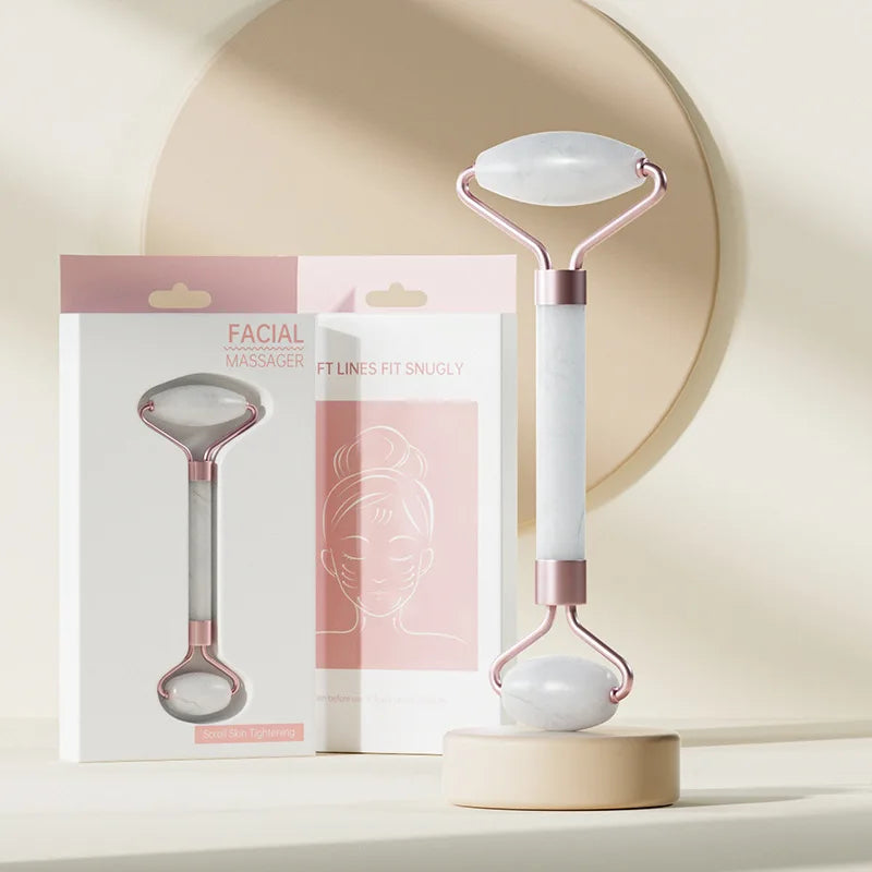 Rolo Massageador Facial e Gua Sha em Resina