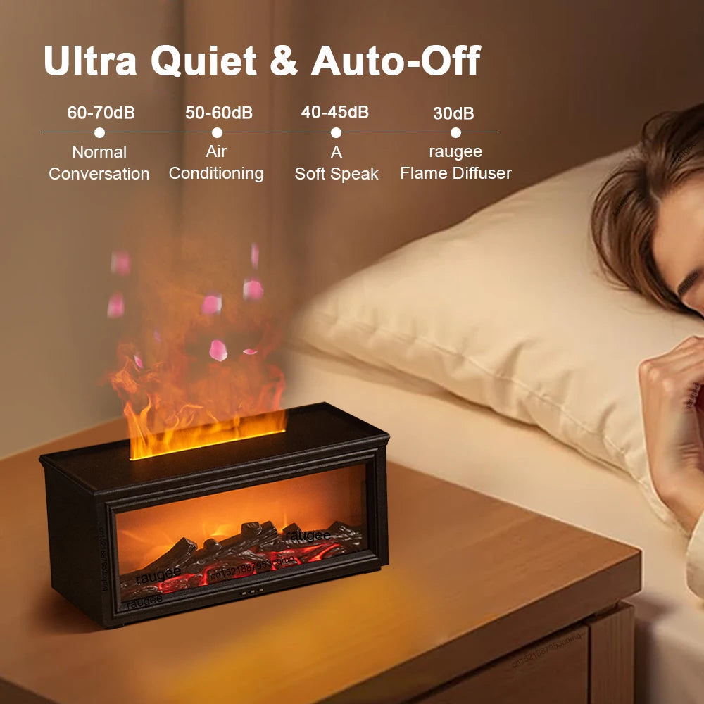 Difusor de Aromaterapia Ultrassónico com Efeito Chama — Humidificador e Óleos Essenciais | AlivioPrime
