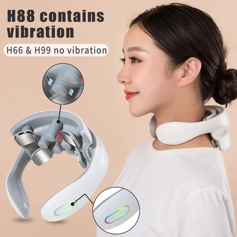 Massageador Cervical com Calor e Vibração — Relaxamento e Conforto