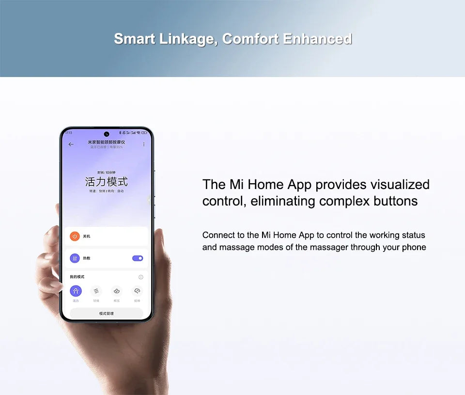 Massageador Cervical Inteligente Xiaomi Mijia — Vibração e Calor Constante 42°C