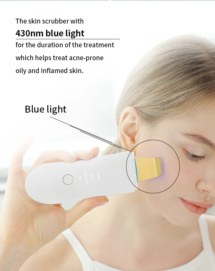 Espátula Ultrassónica de Limpeza Facial Premium — Esfoliante e Anti-Acne | AlivioPrime
