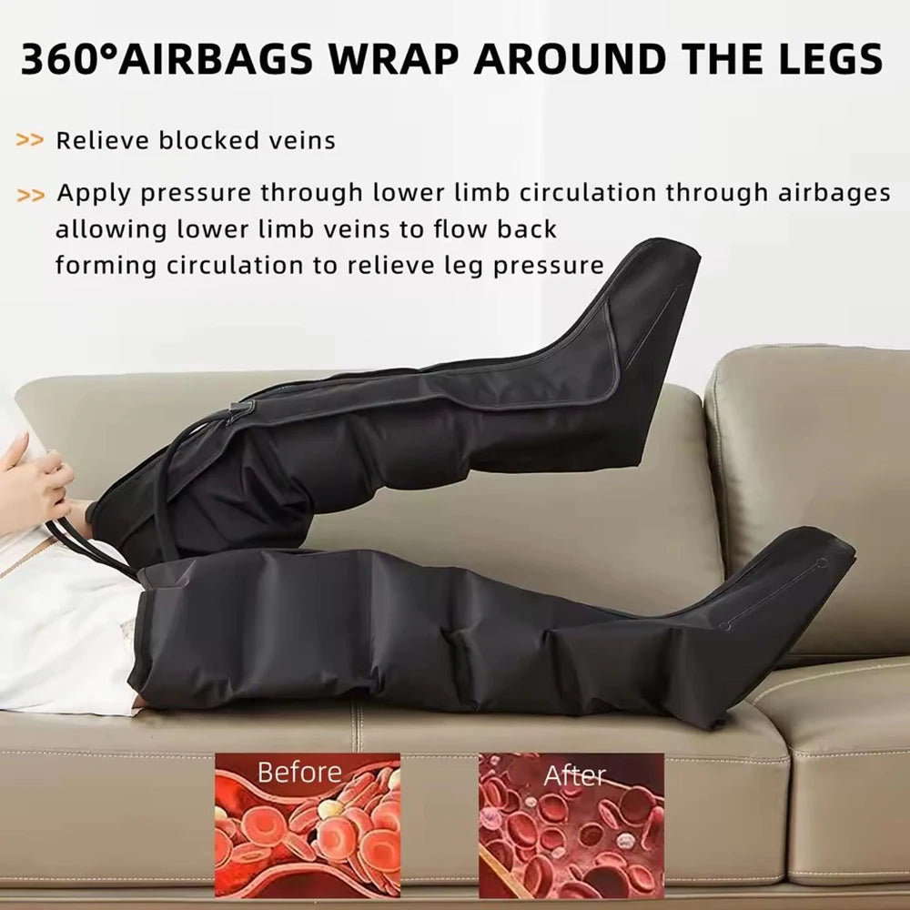 Botas de Pressoterapia Pro 6 Câmaras — Drenagem e Recuperação Muscular