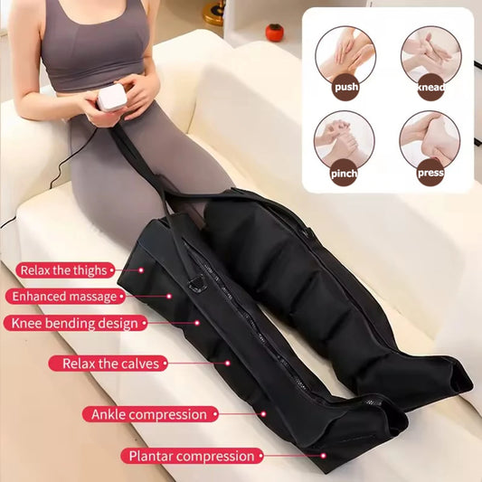 Botas de Pressoterapia Pro 6 Câmaras — Drenagem Linfática e Recuperação Muscular