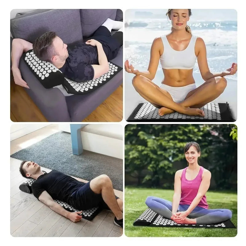Conjunto Tapete e Almofada de Acupressura — Relaxamento e Bem-Estar