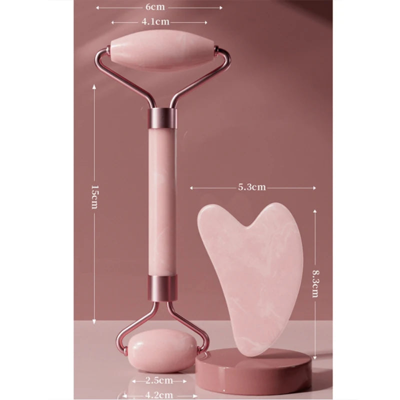 Rolo Massageador Facial e Gua Sha em Resina
