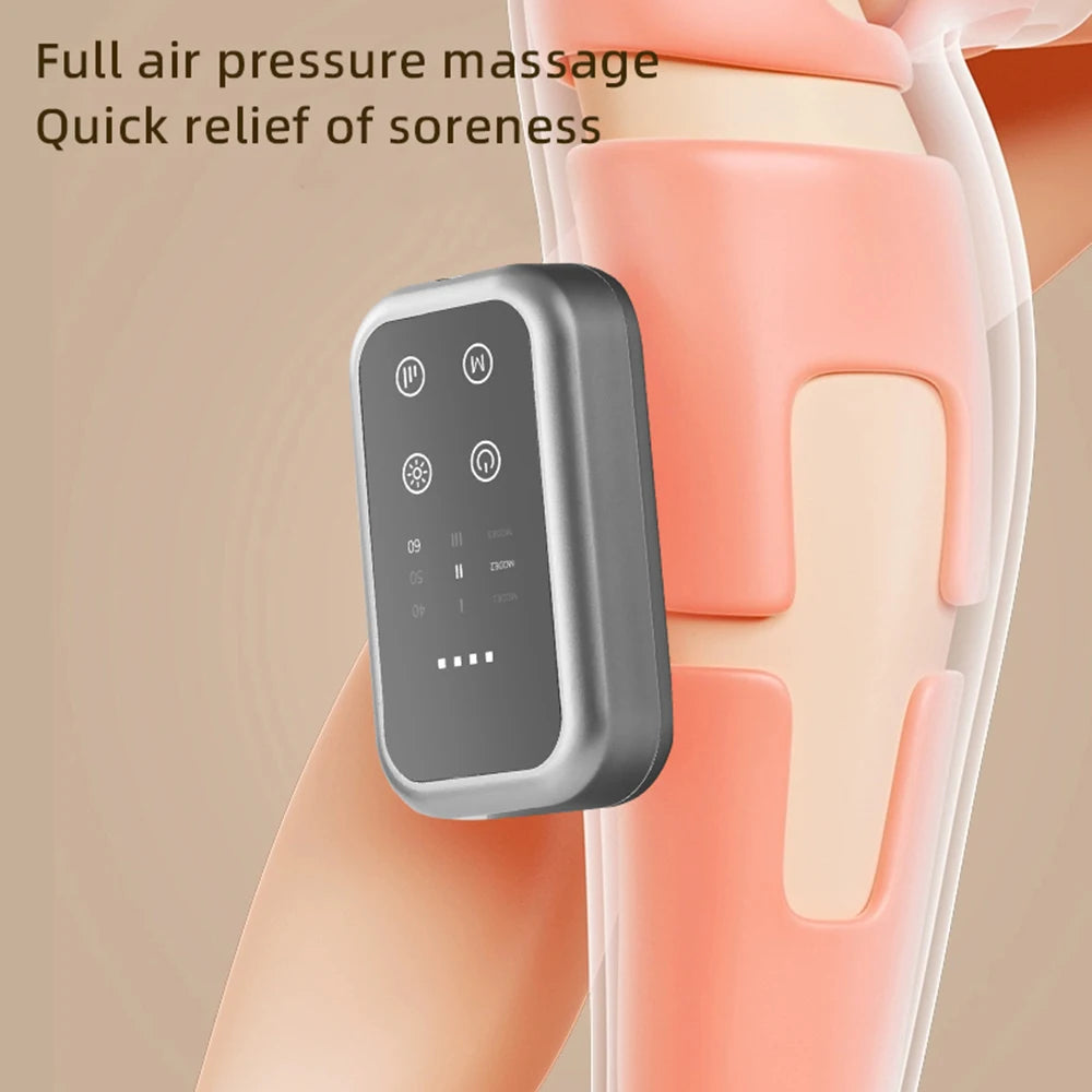 Massageador Sem Fios 360° — Joelho, Perna e Braço com Calor e Compressão