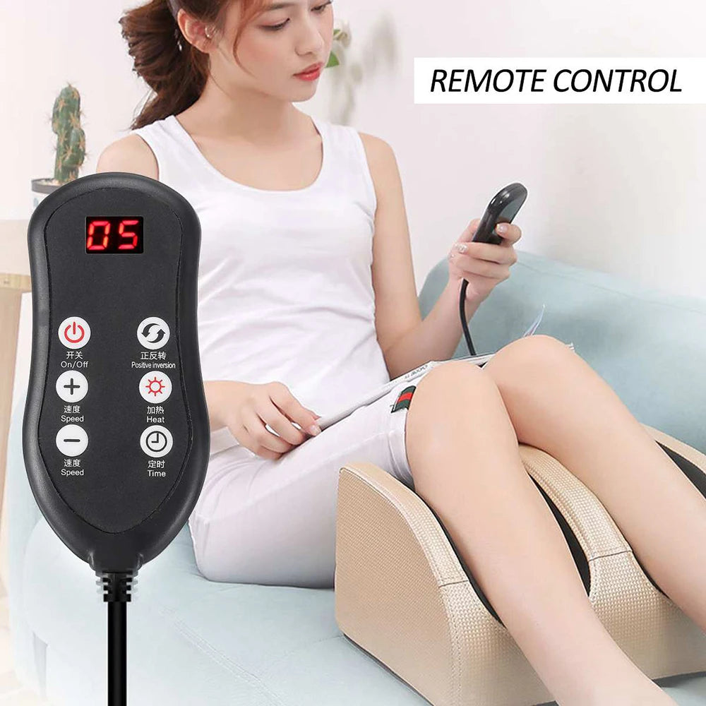 Massageador Elétrico de Pés Shiatsu Premium — 12 Bolas 3D, Calor e Controlo Remoto