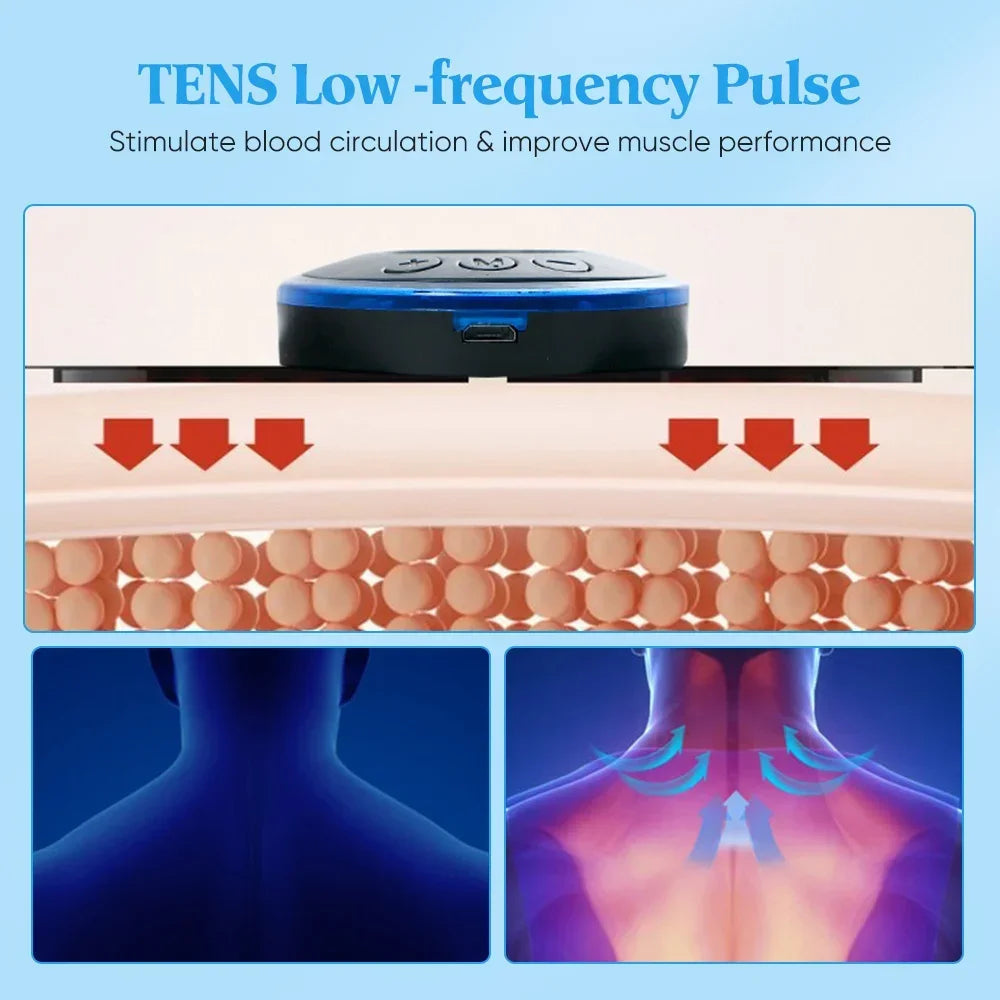 Massageador Cervical EMS de Baixa Frequência