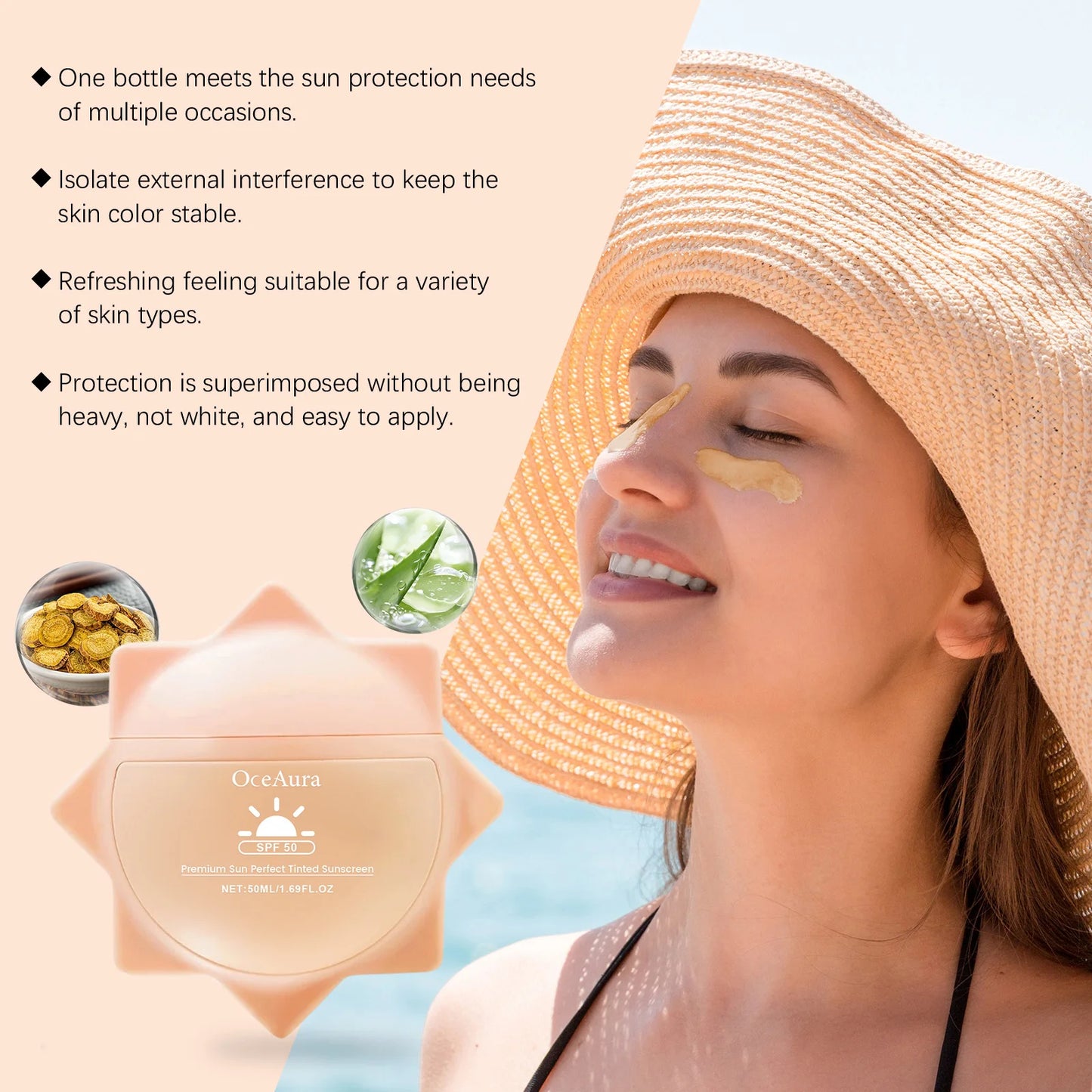 Protetor Solar SPF50+ Rosto e Corpo — Controlo de Oleosidade, Hidratação e Anti-Queimadura | AlivioPrime