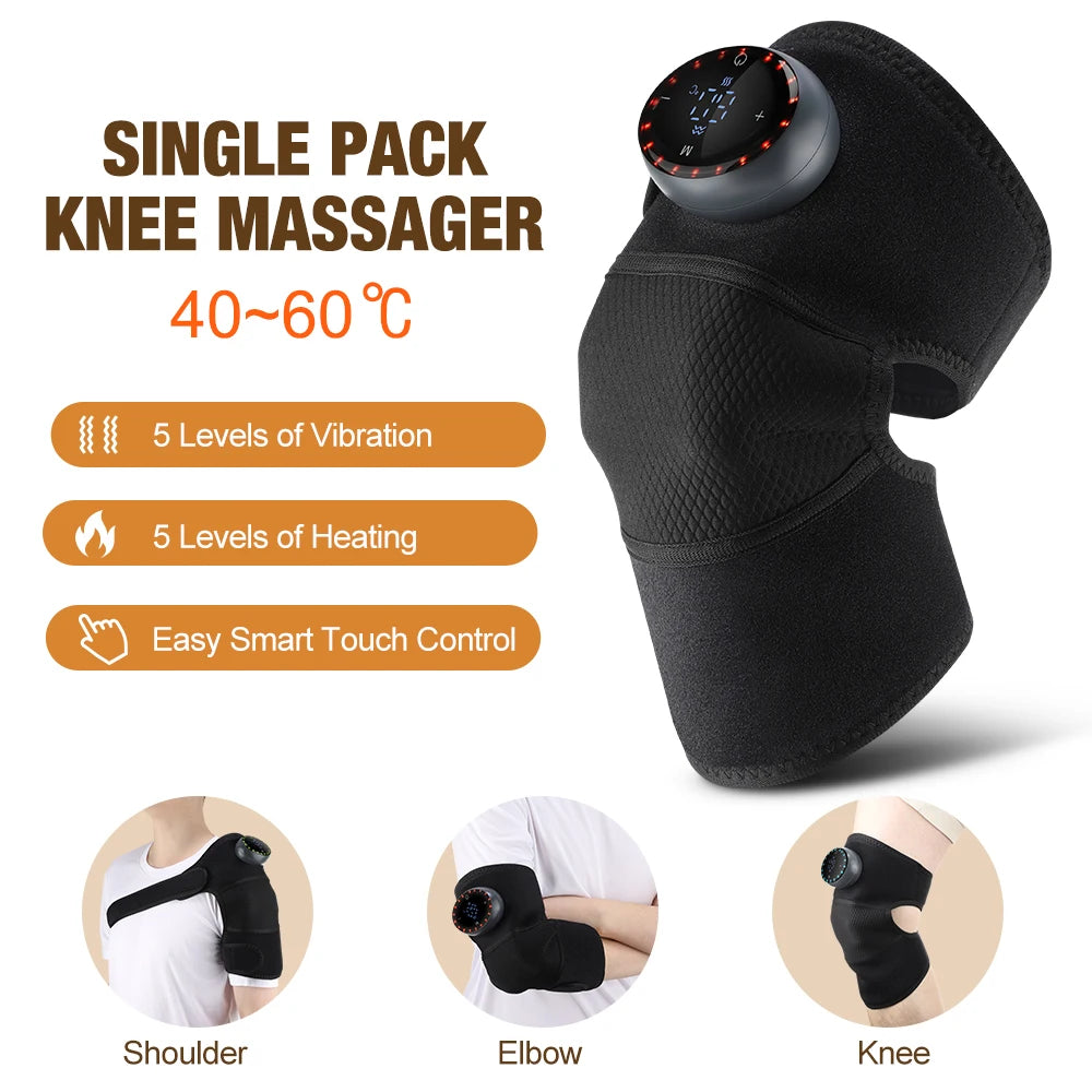 Massageador de Joelho com Calor e Vibração — Recuperação e Conforto Articular