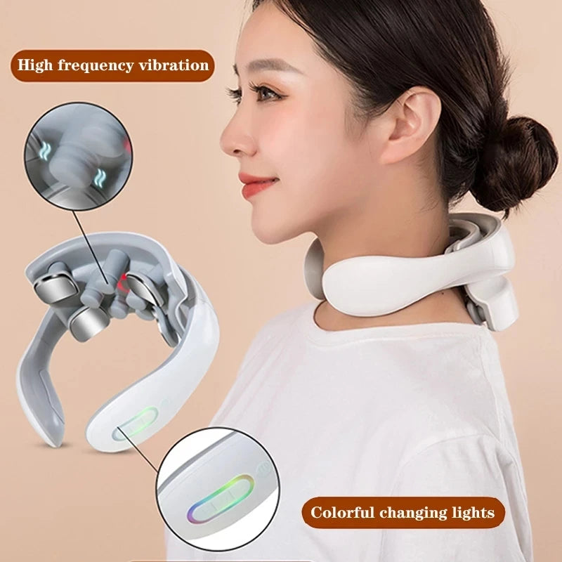 Massageador Cervical com Calor e Vibração — Relaxamento e Conforto