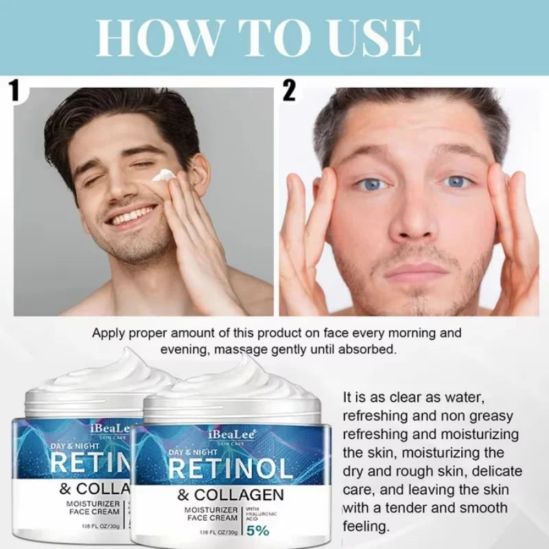 Creme de Retinol Anti-Rugas para Homem — Colágenio, Firmeza e Hidratação | AlivioPrime