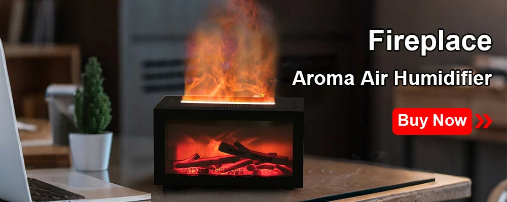 Difusor de Aromaterapia Ultrassónico com Efeito Chama — Humidificador e Óleos Essenciais | AlivioPrime