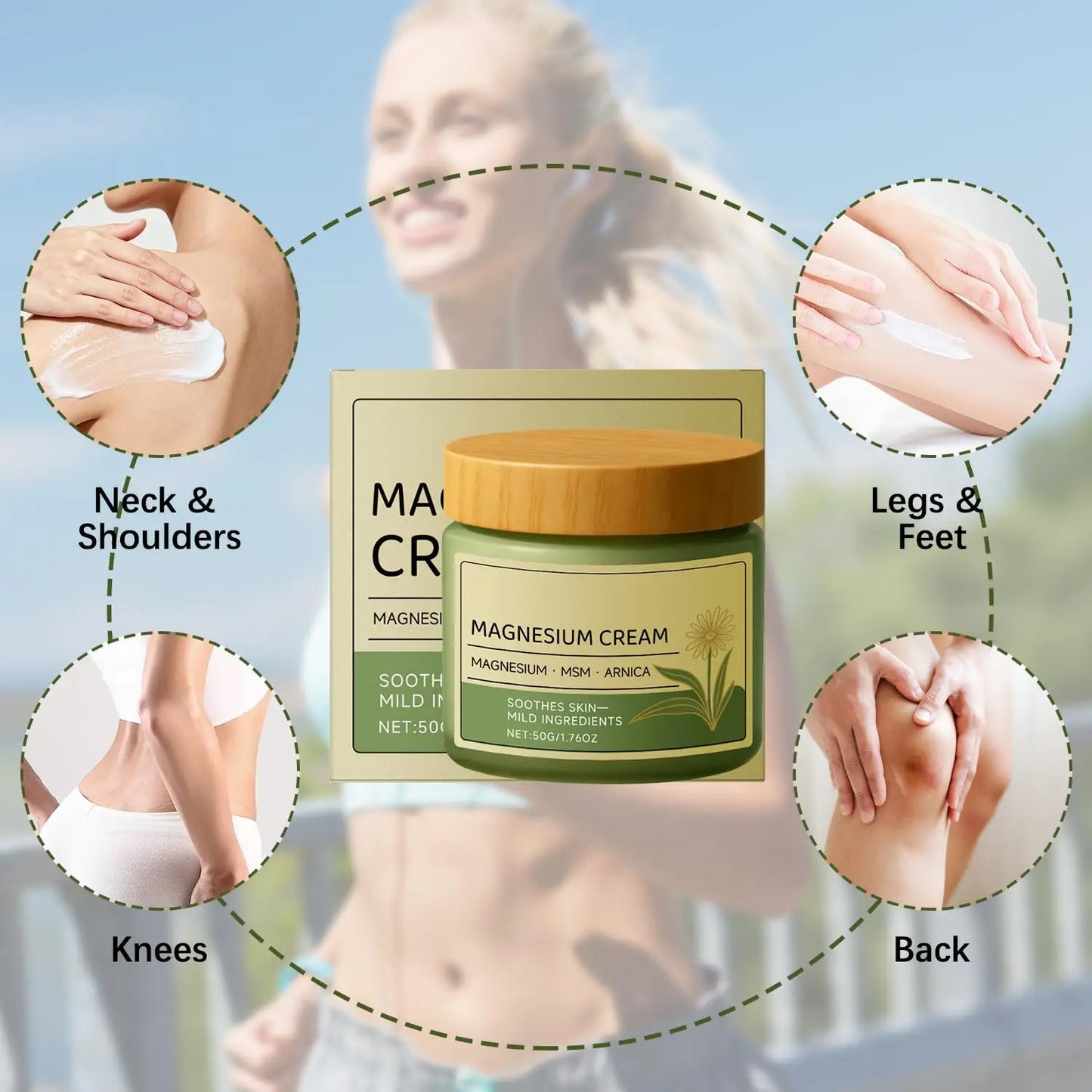 Creme Calmante de Magnésio com Arnica e MSM — Alívio Muscular e Articular | AlivioPrime