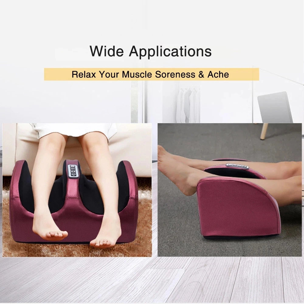 Massageador Shiatsu de Pés com Calor — 12 Bolas 3D e Compressão Térmica