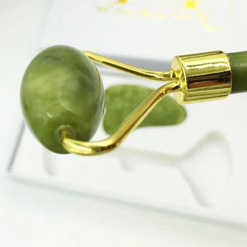 Kit Gua Sha e Rolo de Jade para Rosto