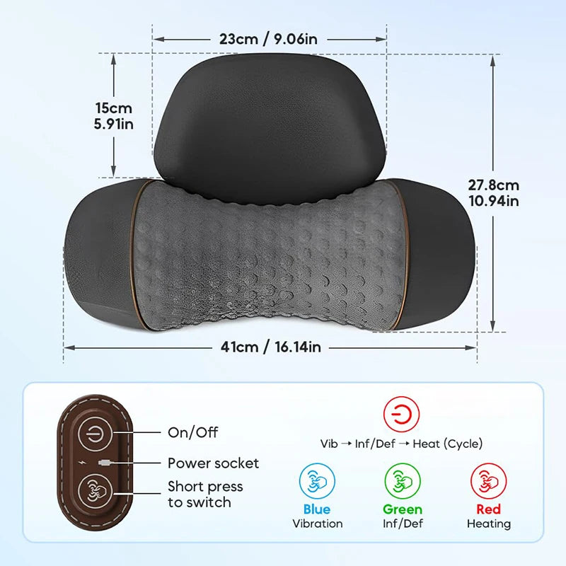 Almofada de Massagem Cervical para Pescoço e Ombros