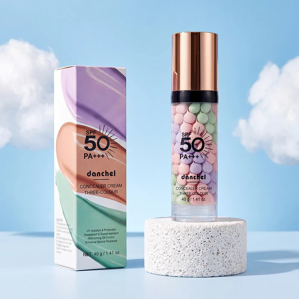 Primer Facial SPF50 3 em 1 — Corretor de Tom, Controlo de Oleosidade e Proteção Solar | AlivioPrime