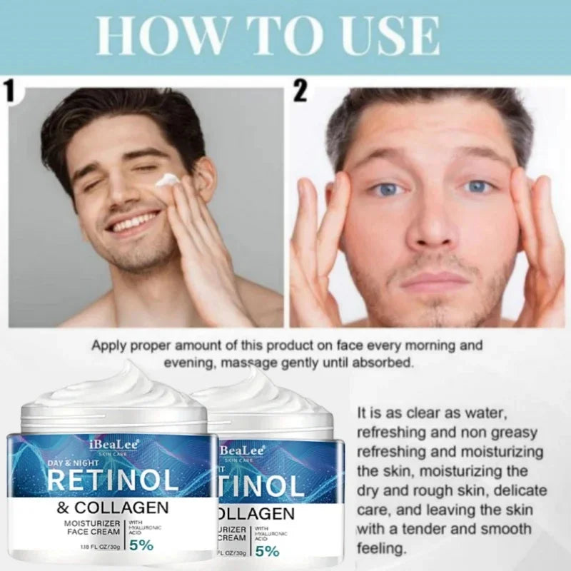 Creme de Retinol Anti-Rugas para Homem — Colágenio, Firmeza e Hidratação | AlivioPrime