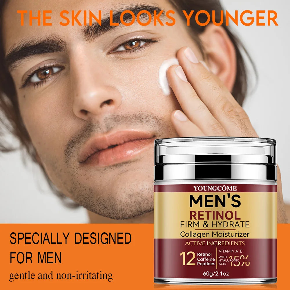 Creme Facial de Retinol para Homem Pro — Colágenio, Hidratação e Suavidade | AlivioPrime