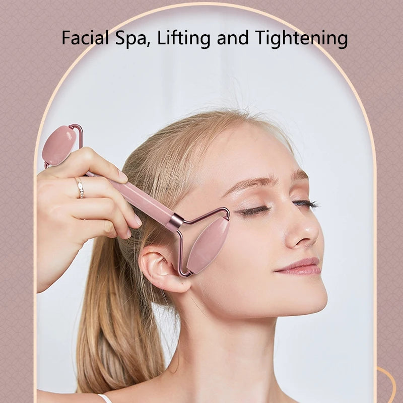 Rolo Massageador Facial e Gua Sha em Resina