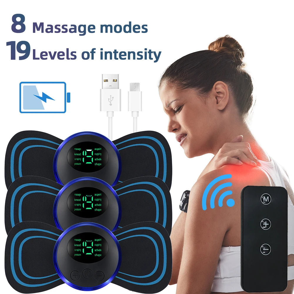 Massageador Cervical EMS de Baixa Frequência