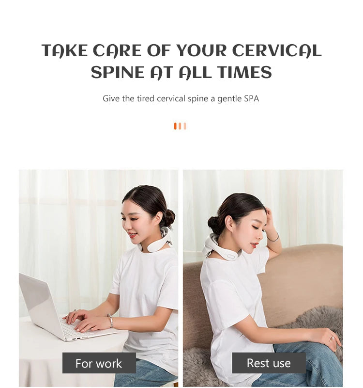 Massageador Cervical com Calor e Vibração — Relaxamento e Conforto