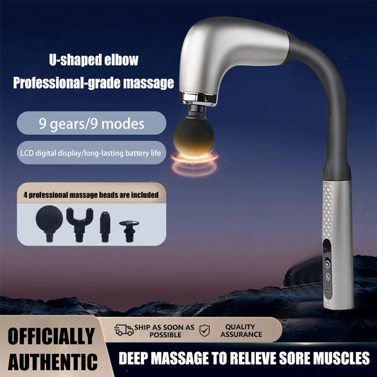 Pistola de Massagem Fascial Elétrica — Alívio Muscular Profundo e Recuperação | AlivioPrime