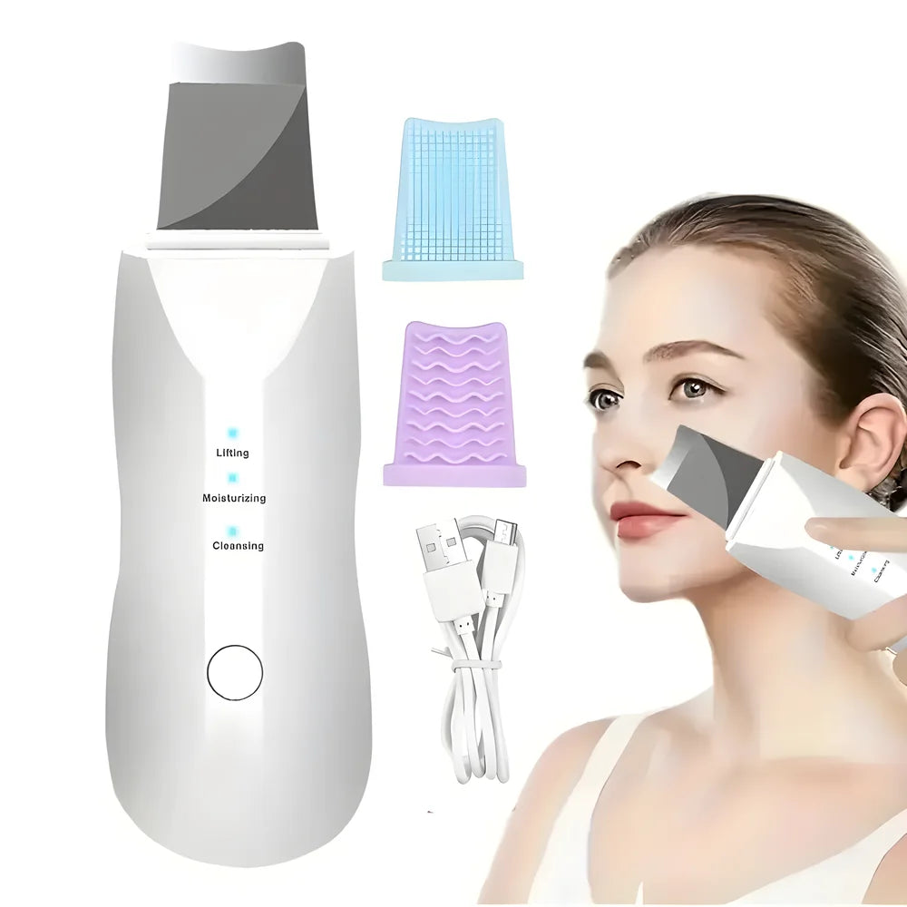 Espátula Vibratória de Limpeza Facial — Remove Pontos Negros e Esfoliante | AlivioPrime