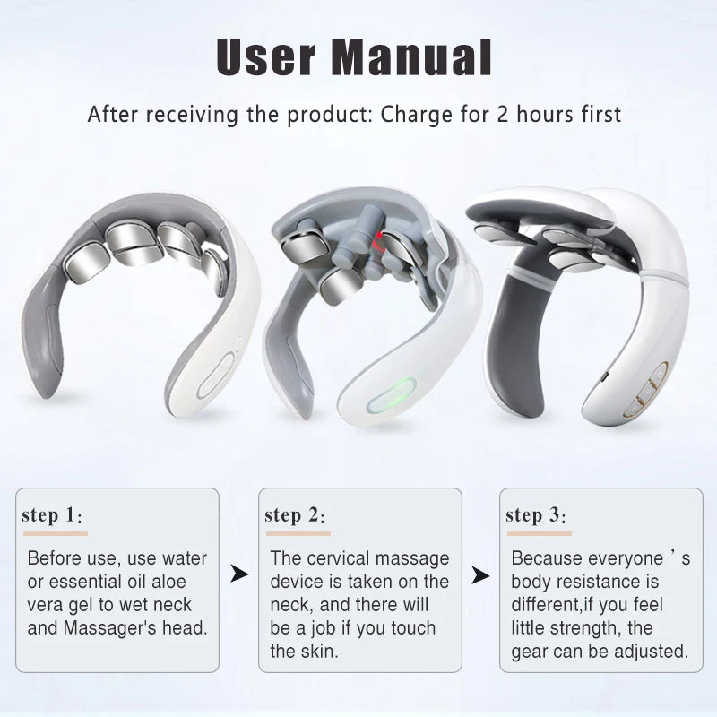 Massageador Cervical com Calor e Vibração — Relaxamento e Conforto