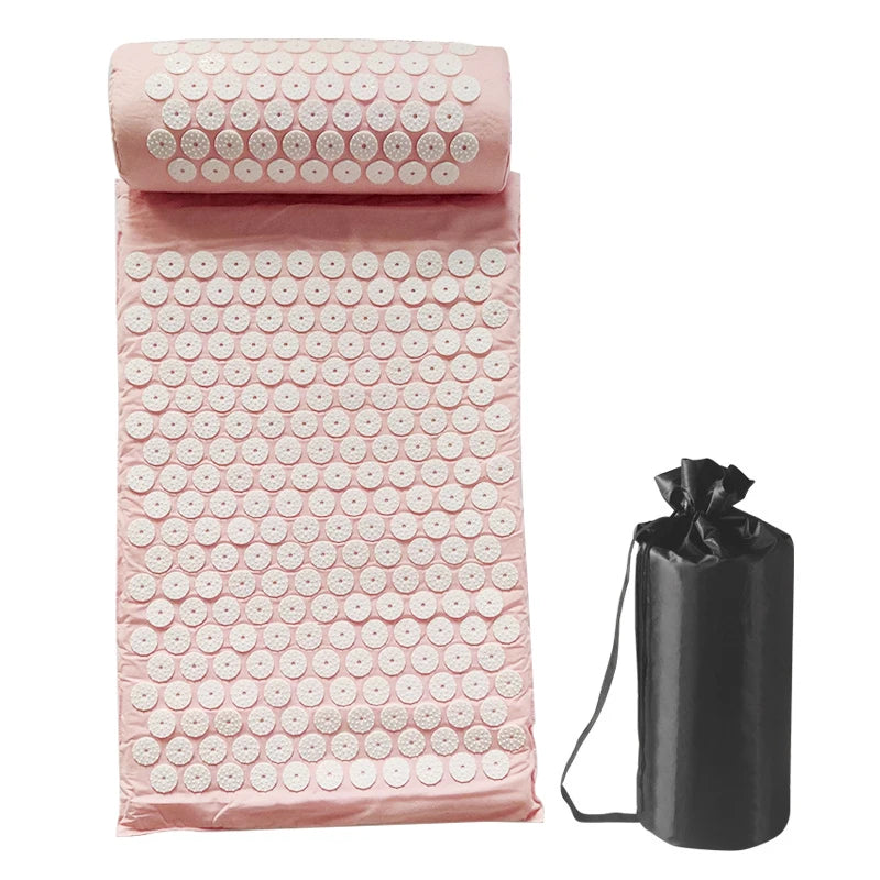 Conjunto Tapete e Almofada de Acupressura Premium — Pescoço, Costas e Pés
