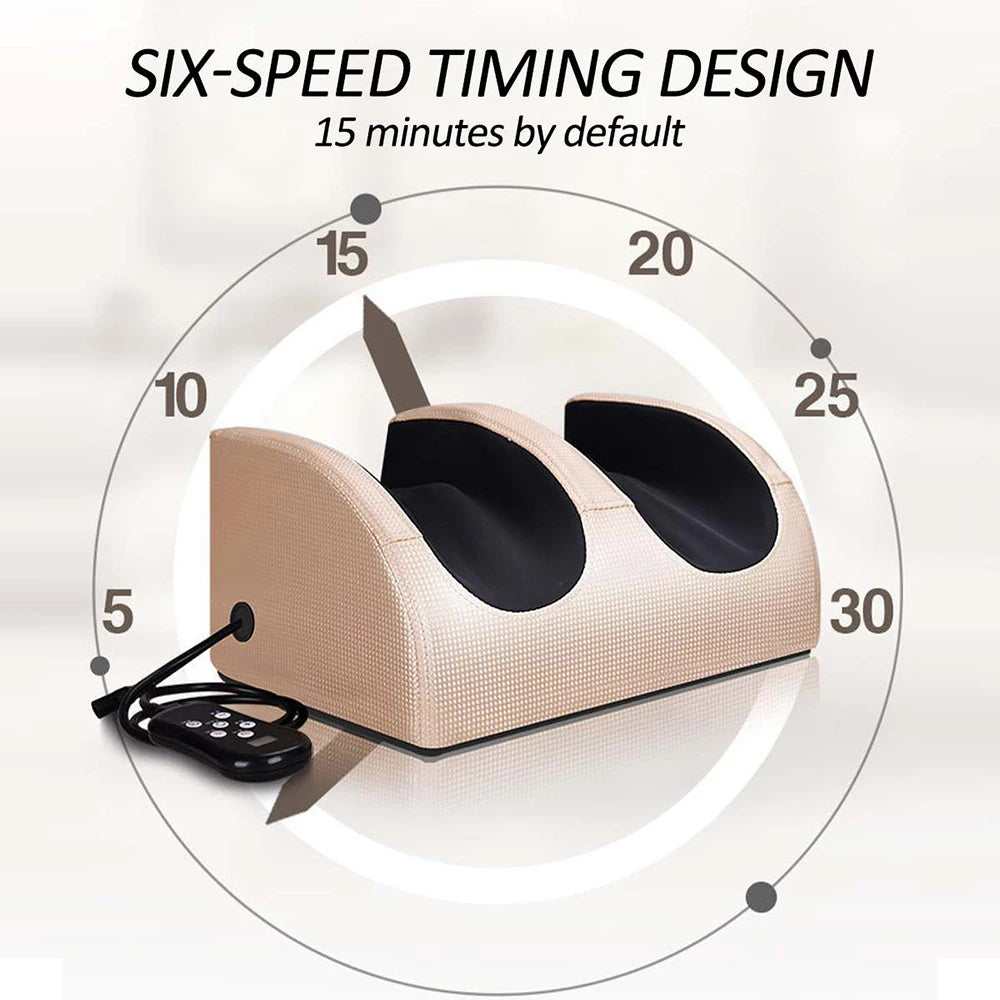 Massageador Elétrico de Pés Shiatsu Premium — 12 Bolas 3D, Calor e Controlo Remoto