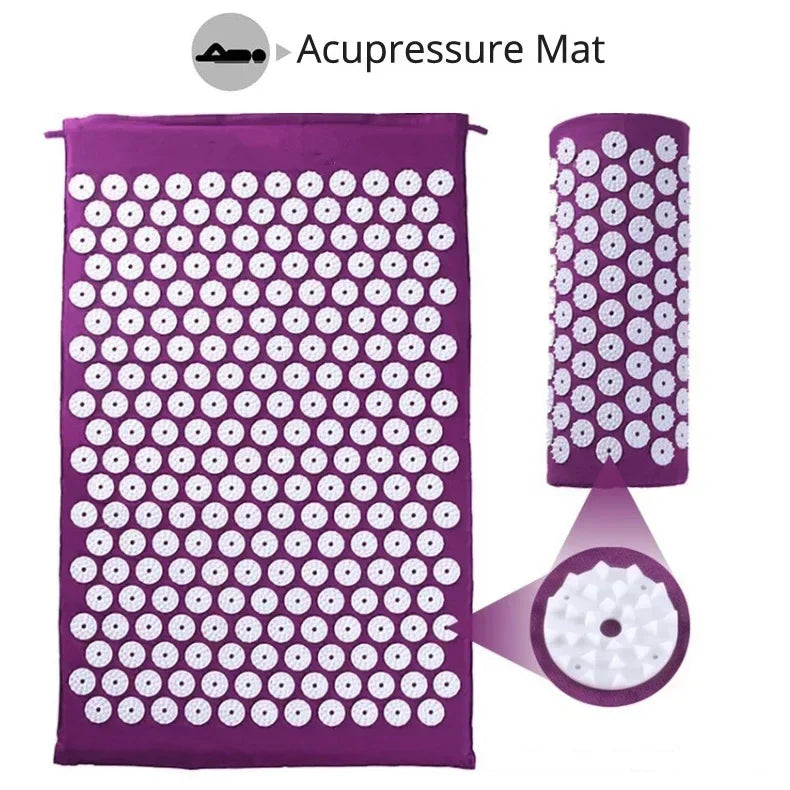 Conjunto Tapete e Almofada de Acupressura — Relaxamento e Bem-Estar