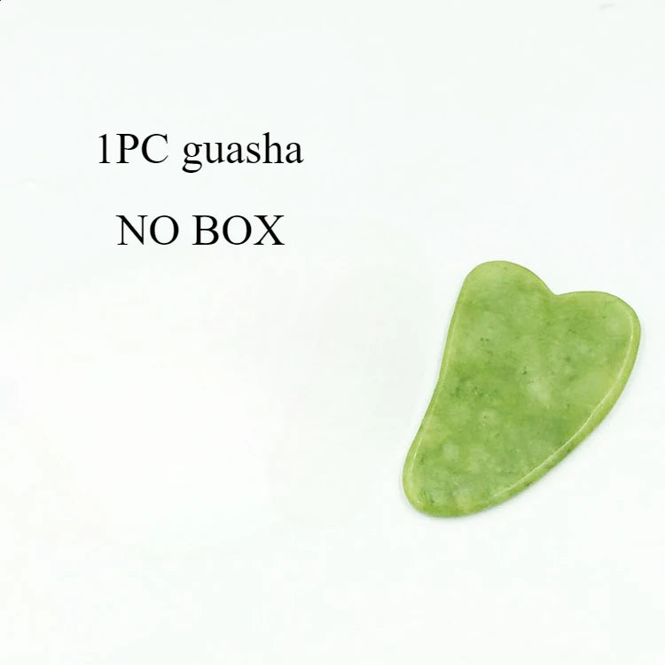 Kit Gua Sha e Rolo de Jade para Rosto