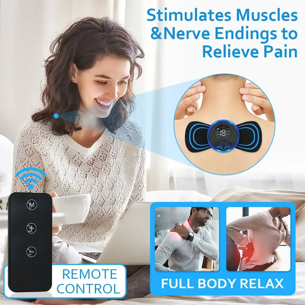 Massageador Cervical EMS de Baixa Frequência