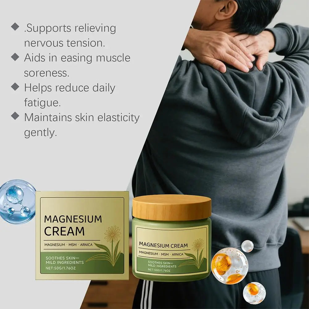 Creme Calmante de Magnésio com Arnica e MSM — Alívio Muscular e Articular | AlivioPrime