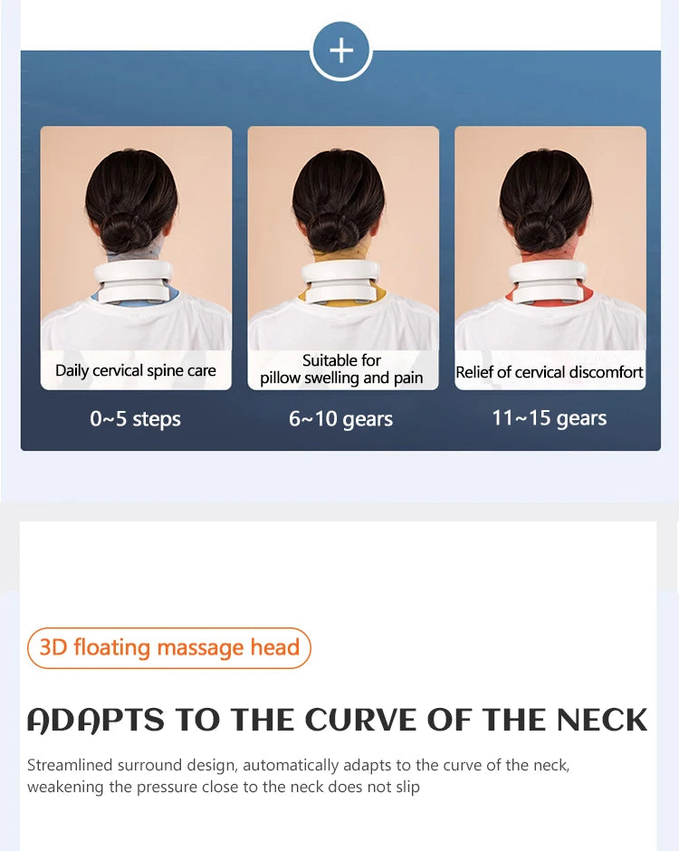Massageador Cervical com Calor e Vibração — Relaxamento e Conforto