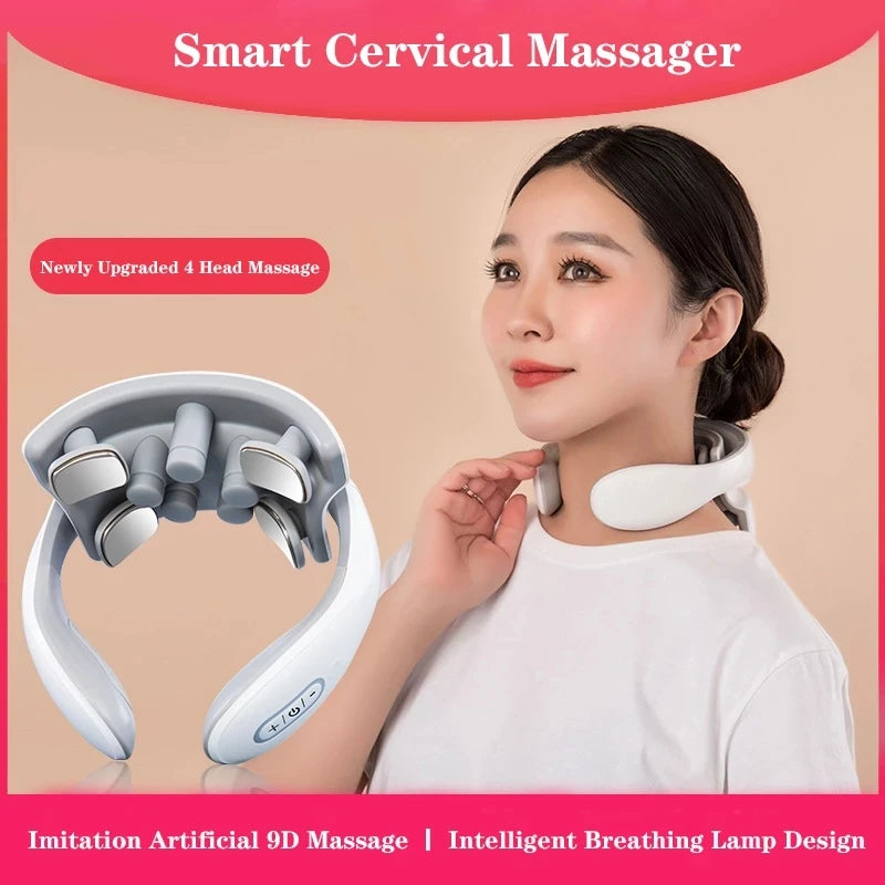 Massageador Cervical com Calor e Vibração — Relaxamento e Conforto