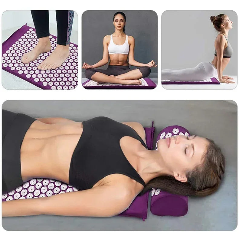 Conjunto Tapete e Almofada de Acupressura — Relaxamento e Bem-Estar