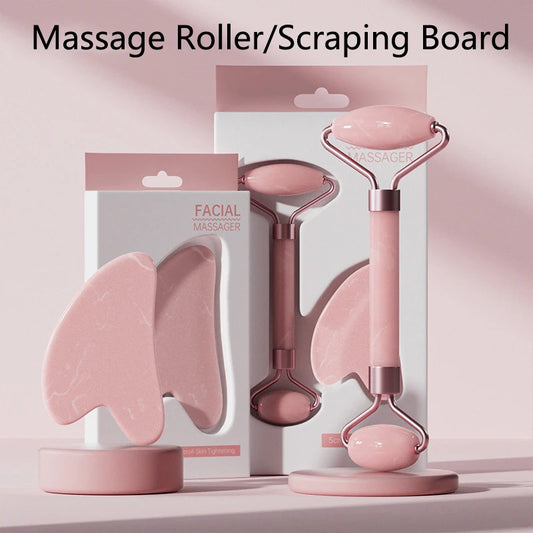 Rolo Massageador Facial e Gua Sha em Resina
