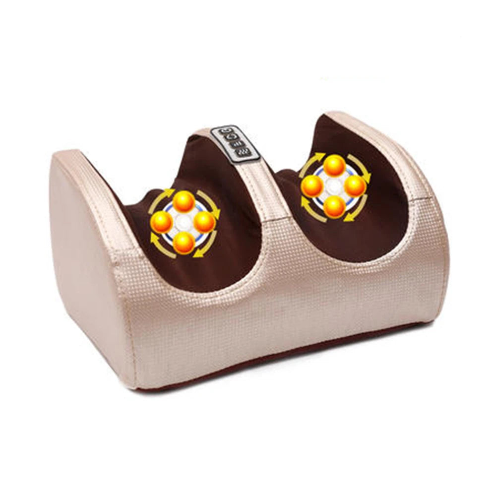 Massageador Elétrico de Pés Shiatsu Premium — 12 Bolas 3D, Calor e Controlo Remoto