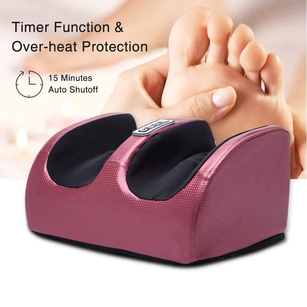 Massageador Shiatsu de Pés com Calor — 12 Bolas 3D e Compressão Térmica