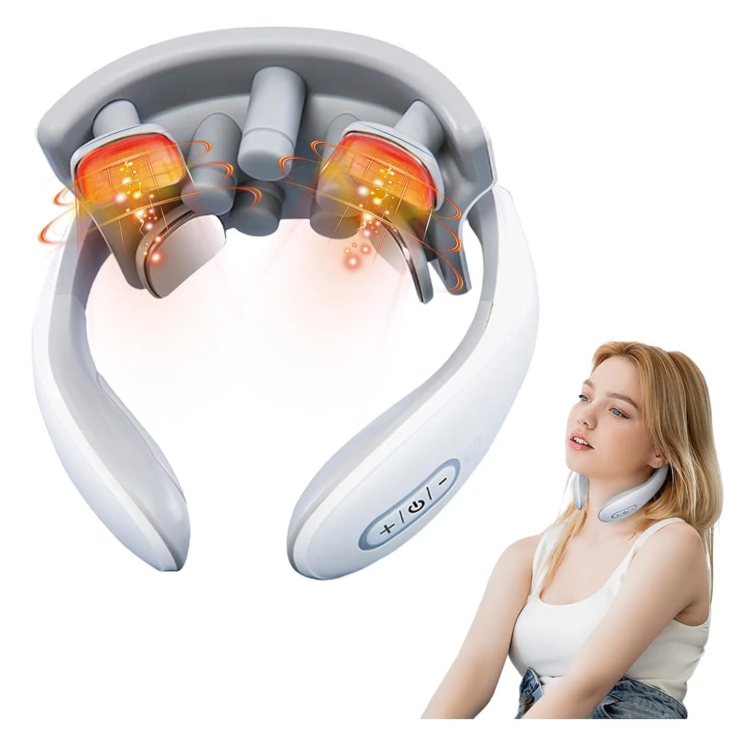 Massageador Cervical com Calor e Vibração — Relaxamento e Conforto