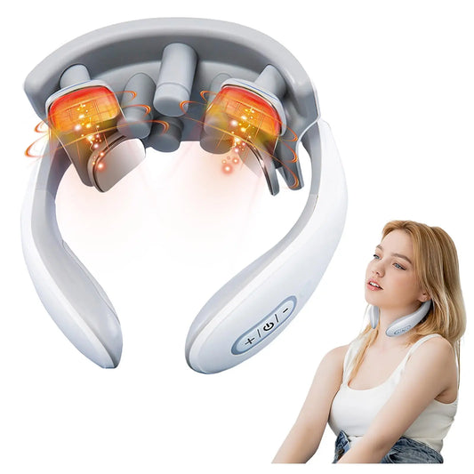 Massageador Cervical Relax Pro+ — Alívio Imediato com Calor e Tecnologia TENS